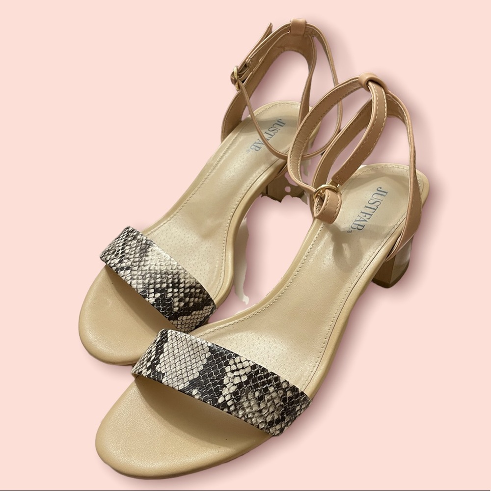 Kani Natural snake print dress sandals